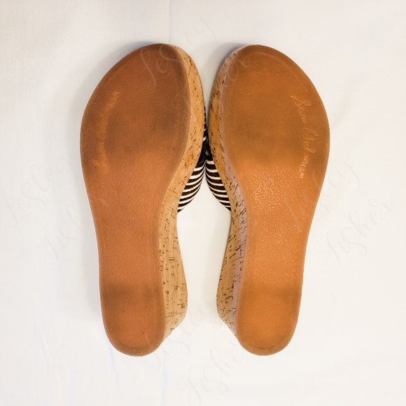 Sam Edelman Reid, Black/White Brahma Wedges - Picture 6 of 8